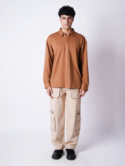 BROWN CLASSIC FULL SLEEVE SHIRT