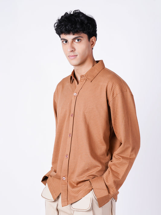 BROWN CLASSIC FULL SLEEVE SHIRT