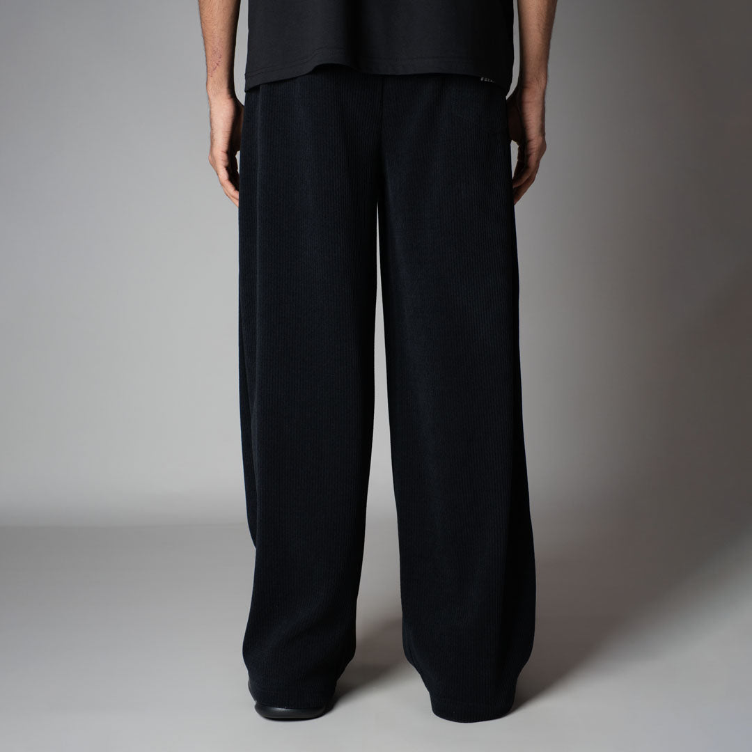 BLACK CORDRIP SWEATPANTS