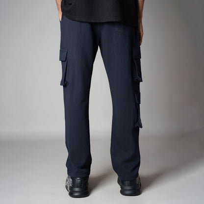 NAVY THREE POCKET SWEATPANTS