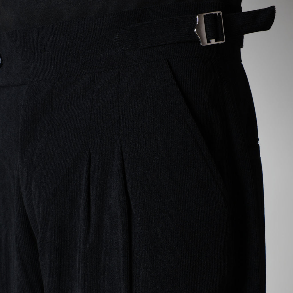 BLACK CORDUROY FORMAL TROUSER