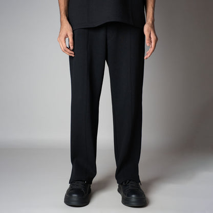 BLACK SLIT SWEATPANTS
