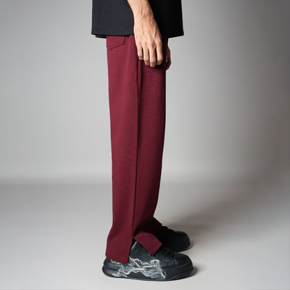 MAROON SLIT SWEATPANTS