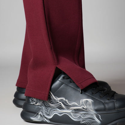 MAROON SLIT SWEATPANTS