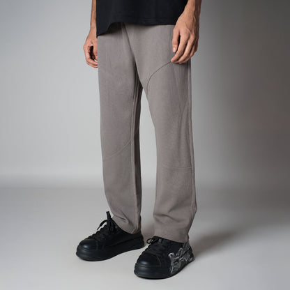 GREY PANELWORK SWEATPANTS