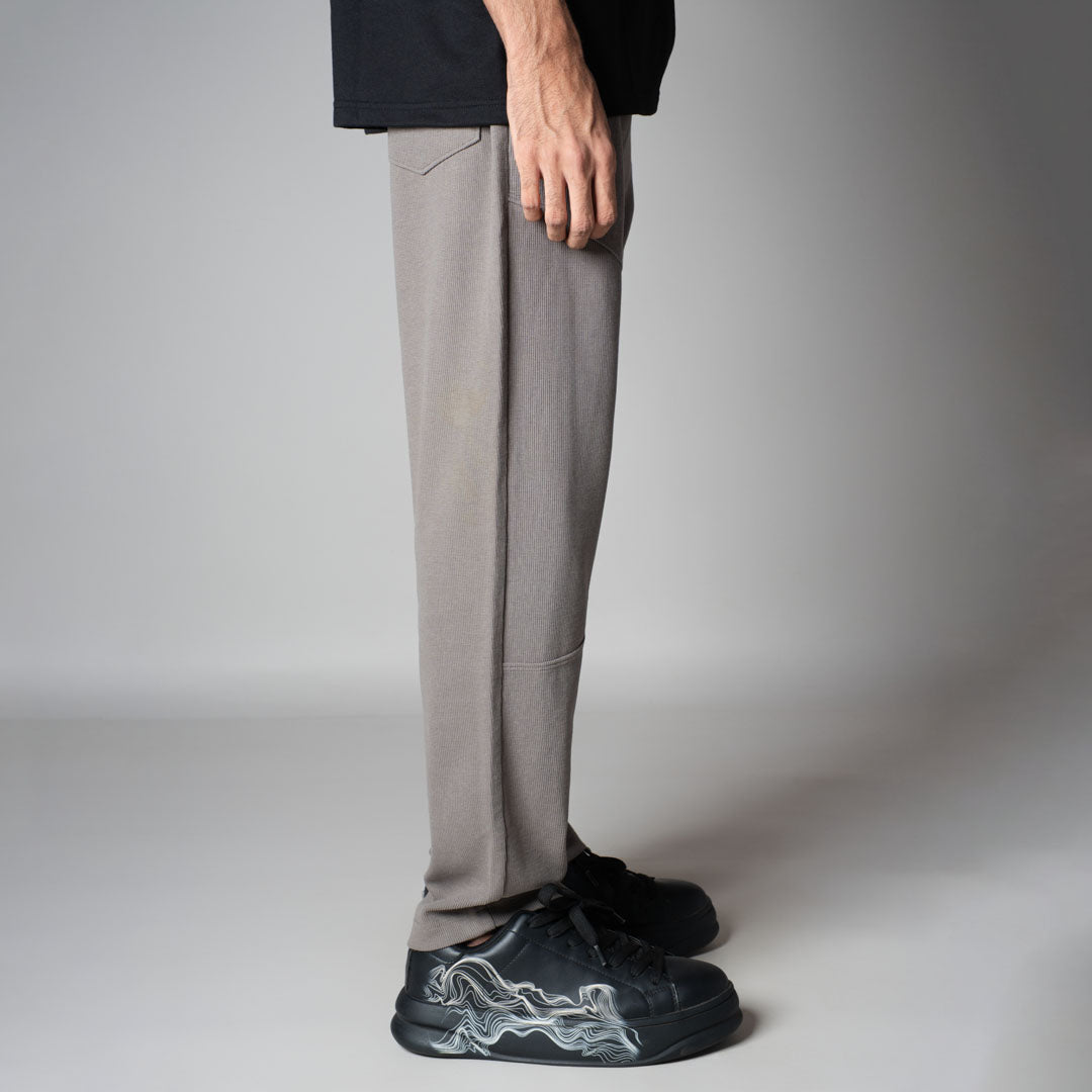 GREY PANELWORK SWEATPANTS