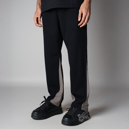 BLACK TWO TONE SWEATPANTS