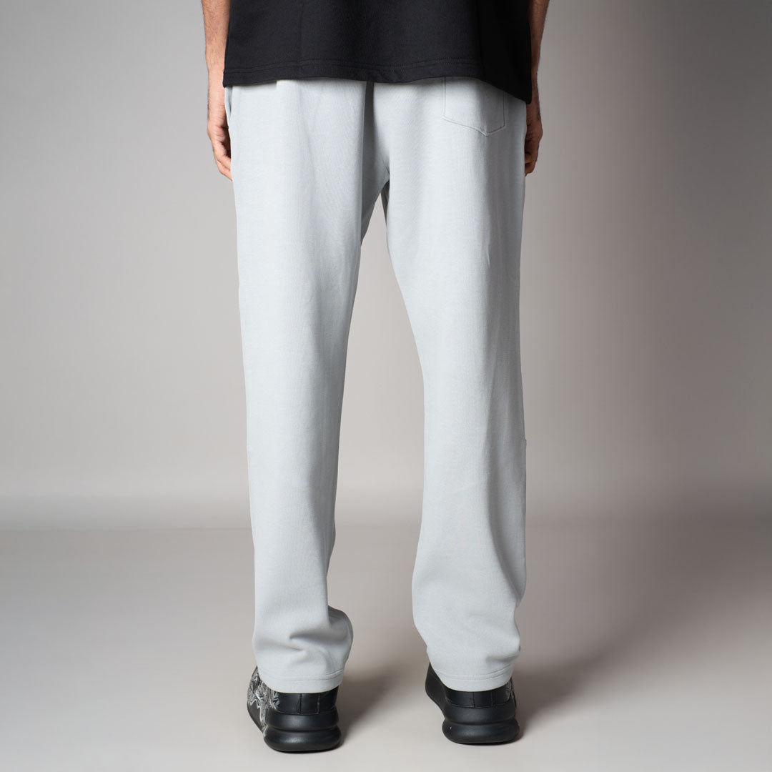 SKY BLUE FRONT PATCH SWEATPANTS