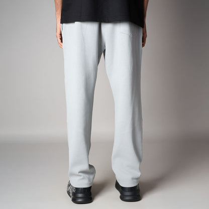 SKY BLUE FRONT PATCH SWEATPANTS