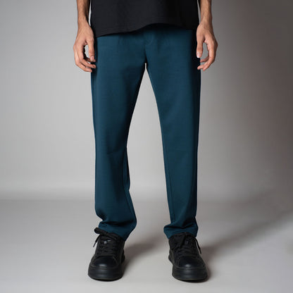 TURQUOISE BLUE TEXTURED SWEATPANT