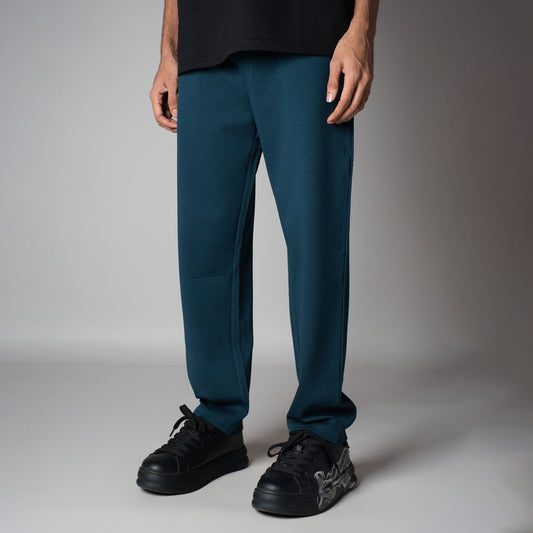 TURQUOISE BLUE TEXTURED SWEATPANT