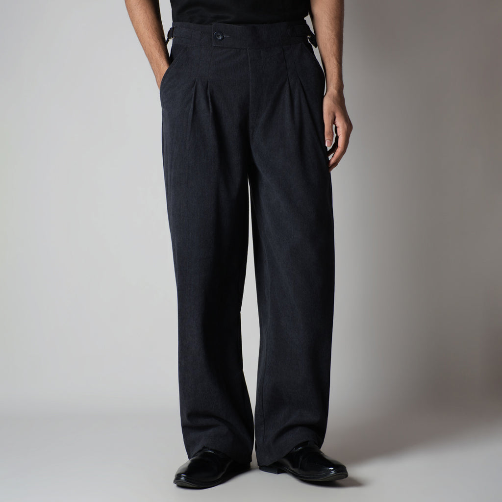 NAVY CORDUROY FORMAL TROUSER