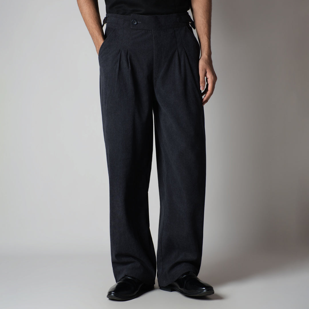 NAVY CORDUROY FORMAL TROUSER