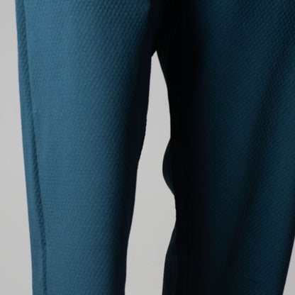 TURQUOISE BLUE TEXTURED SWEATPANT