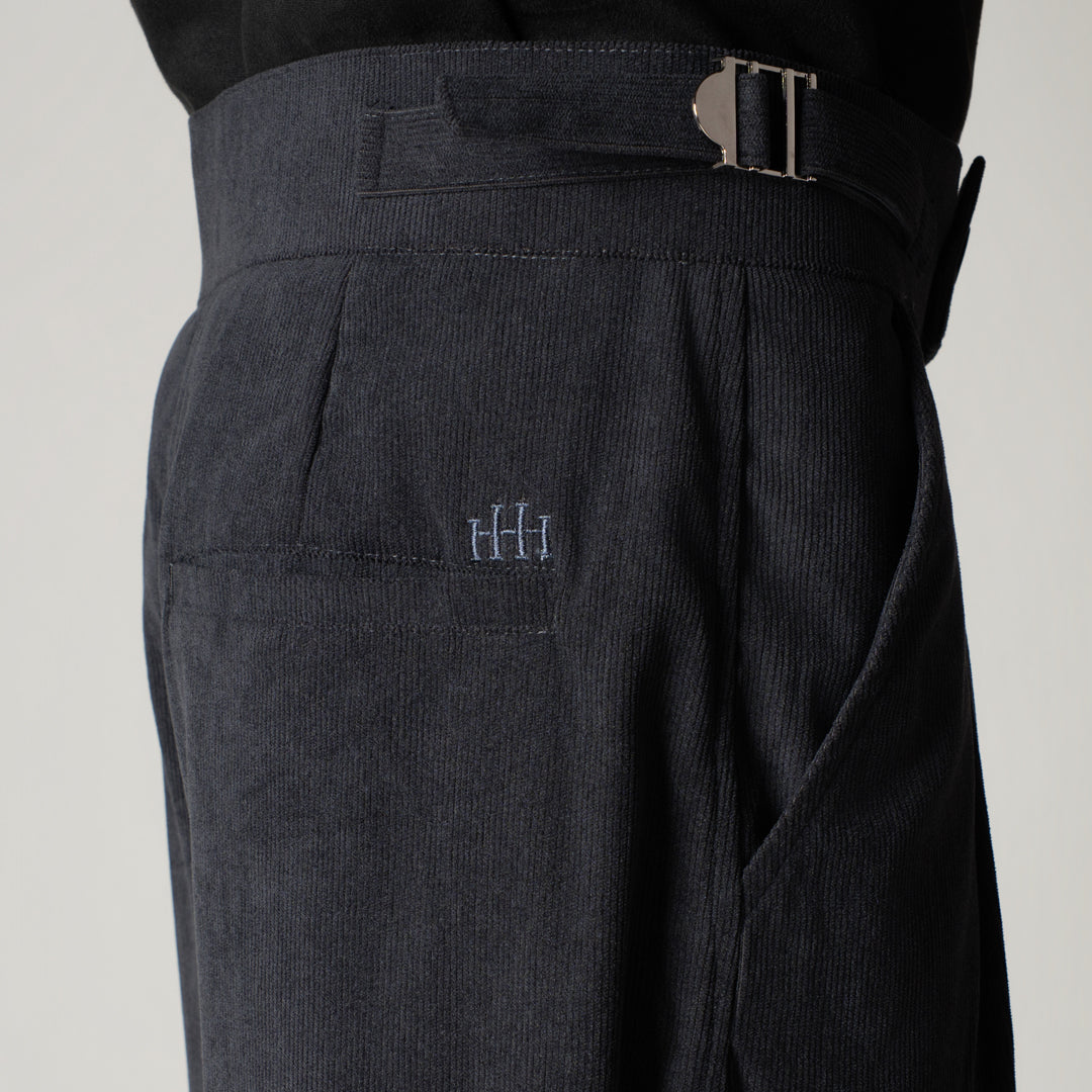 NAVY CORDUROY FORMAL TROUSER