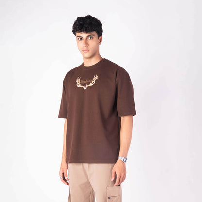 MAGESTIC DEER OVERSIZED GRAPHIC T-SHIRT