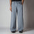GREY PINSTRIPE WIDE PANTS