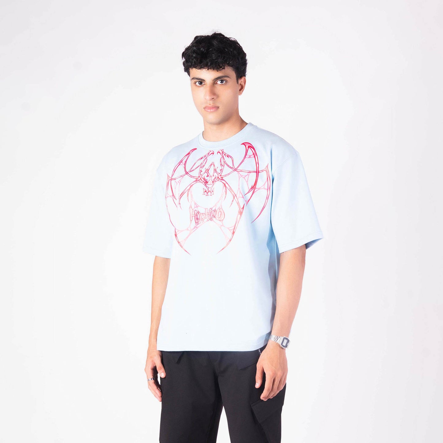 ALIEN WEB OVERSIZED GRAPHIC T-SHIRT