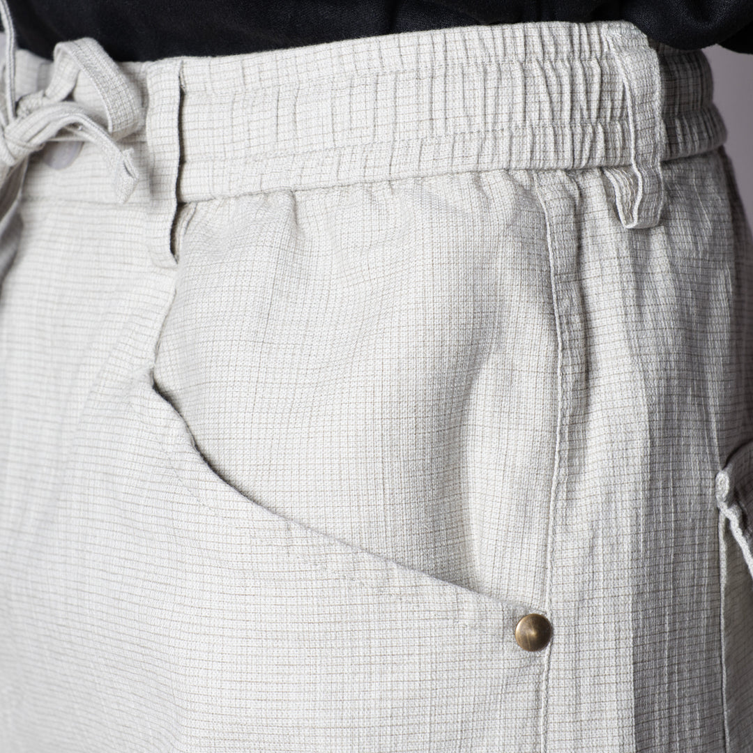 OYESTER CREAM SOFTMOVE COTTON PANTS