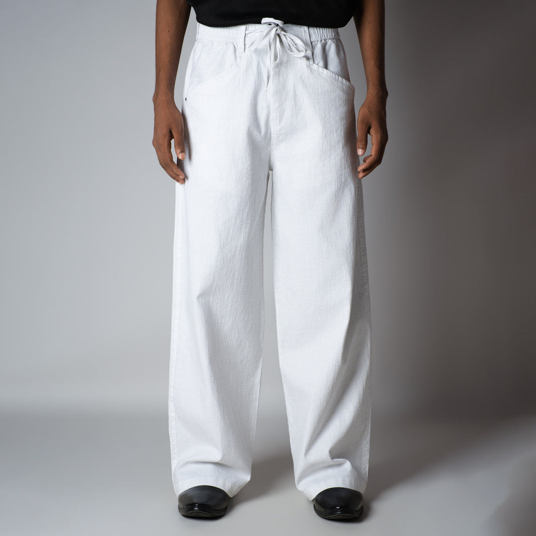 WHITE SOFTMOVE COTTON PANTS