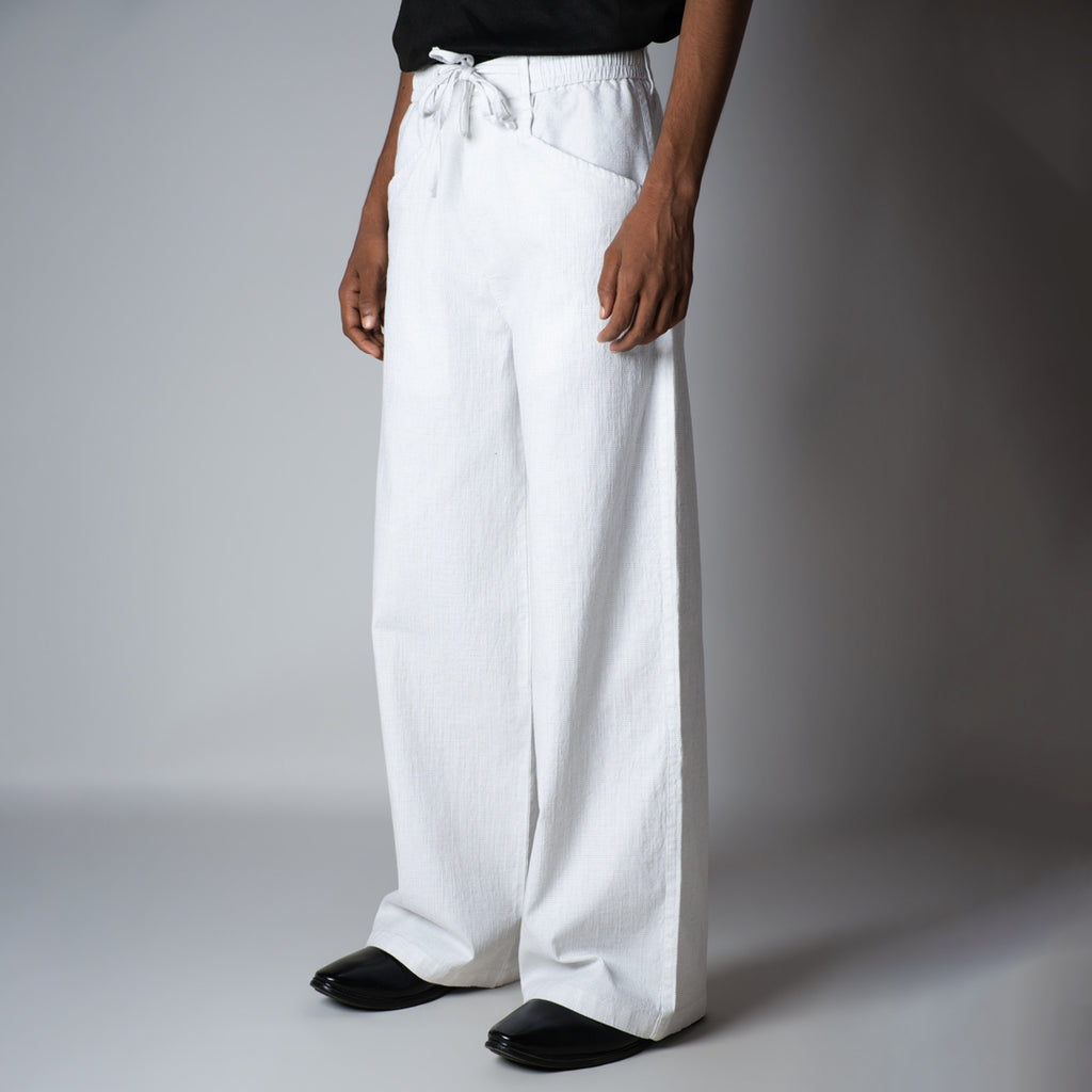 WHITE SOFTMOVE COTTON PANTS