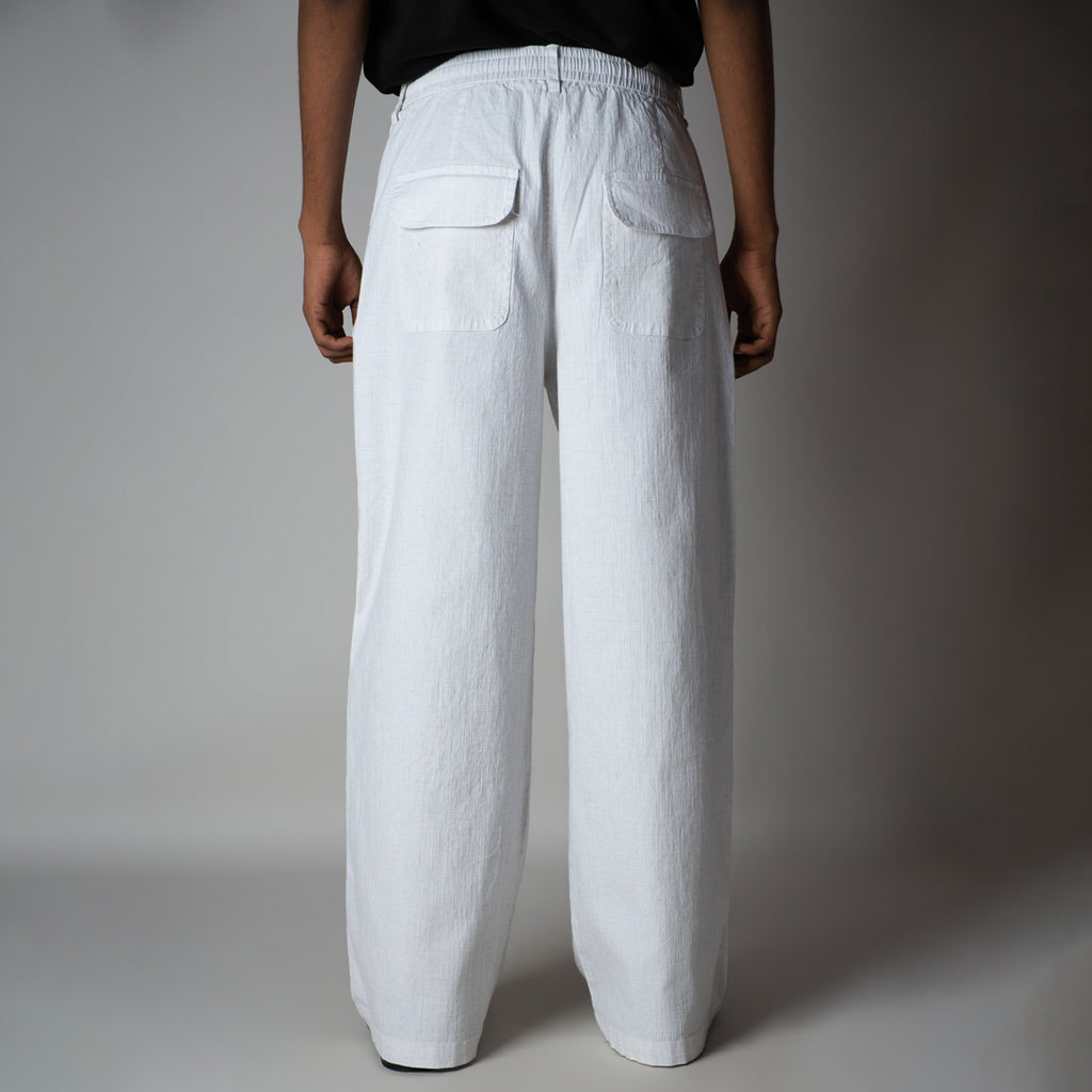 WHITE SOFTMOVE COTTON PANTS