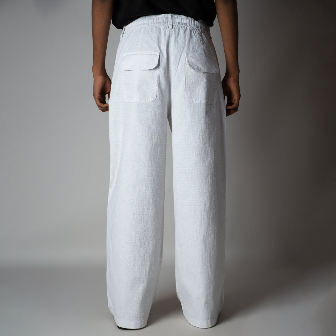 WHITE SOFTMOVE COTTON PANTS