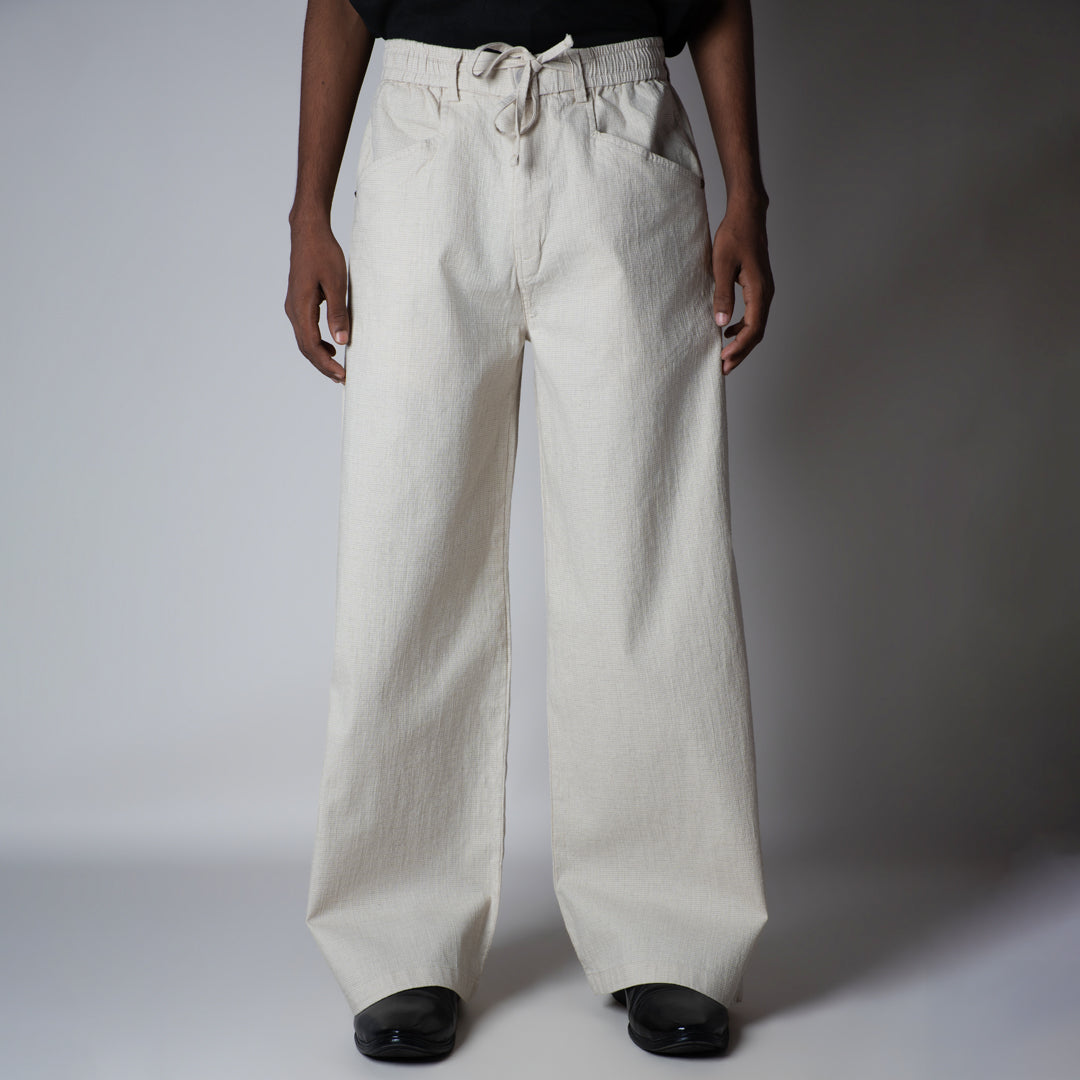 CREAM SOFTMOVE COTTON PANTS