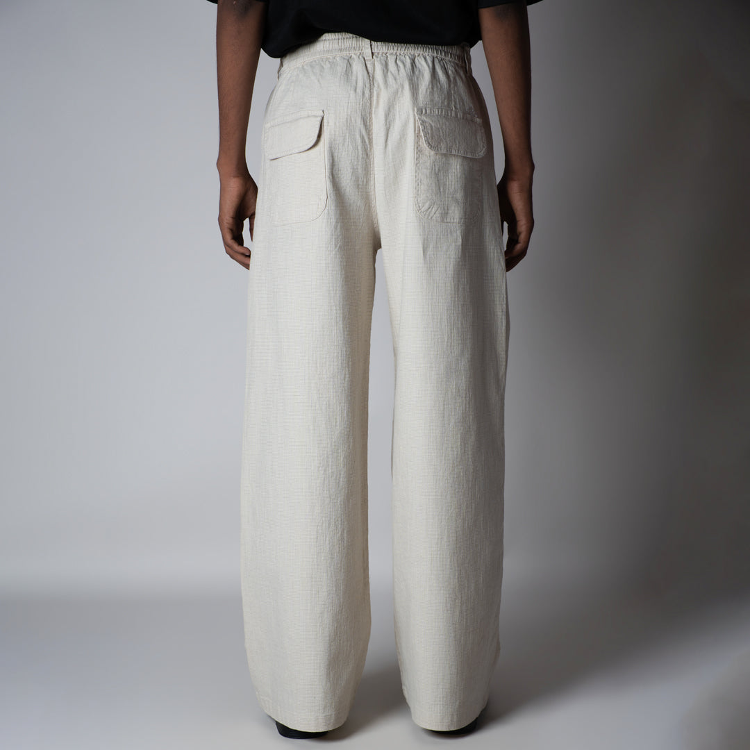 CREAM SOFTMOVE COTTON PANTS