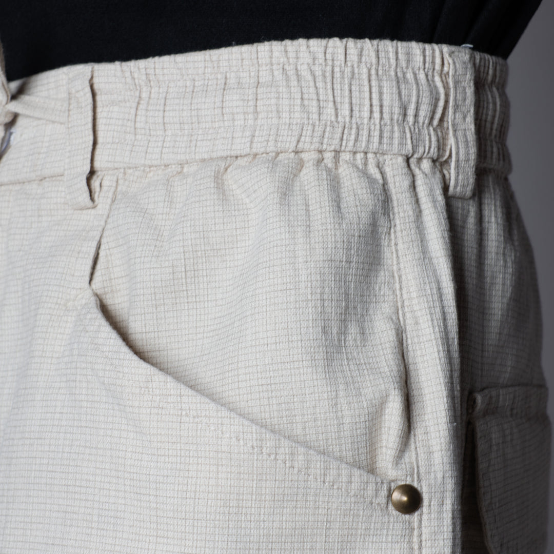 CREAM SOFTMOVE COTTON PANTS