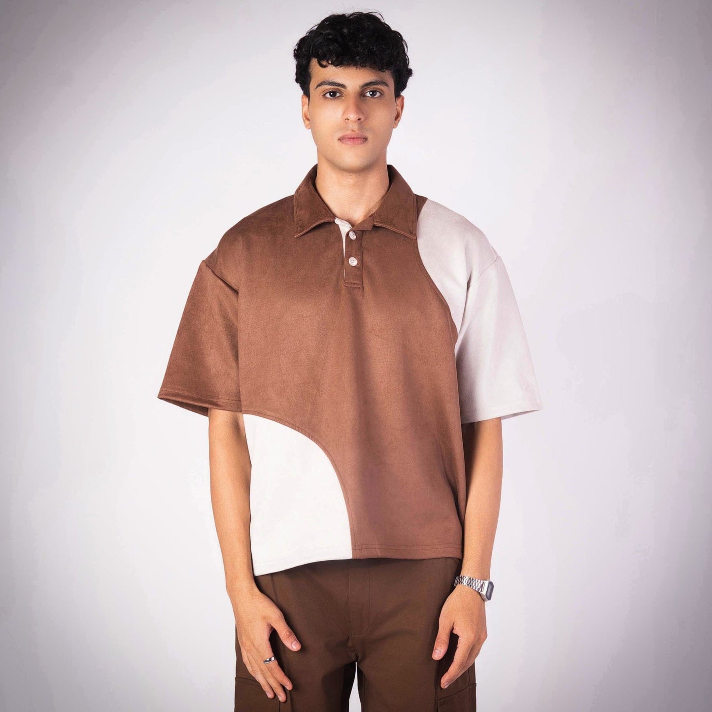 BROWN AND ASH GREY POLO