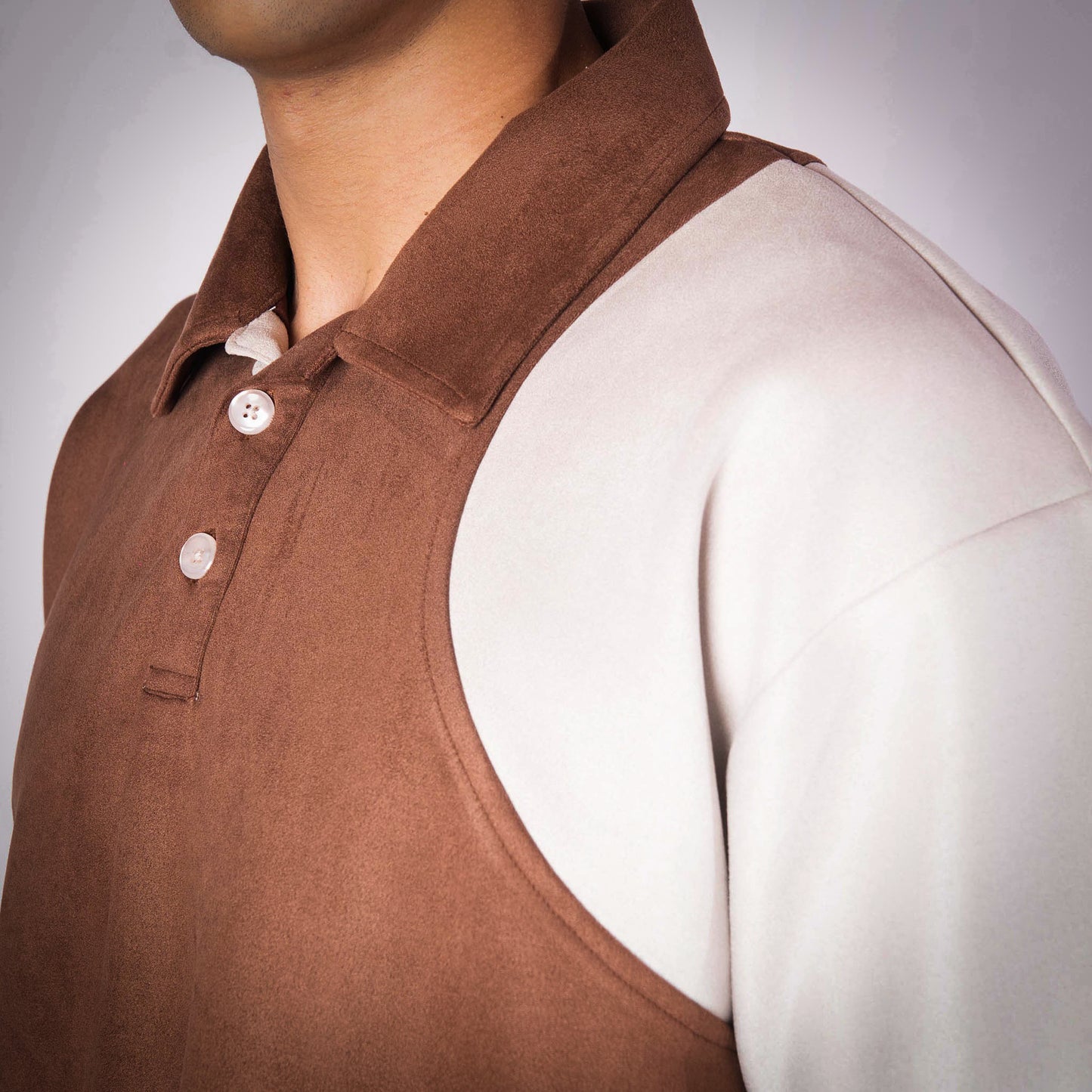 BROWN AND ASH GREY POLO