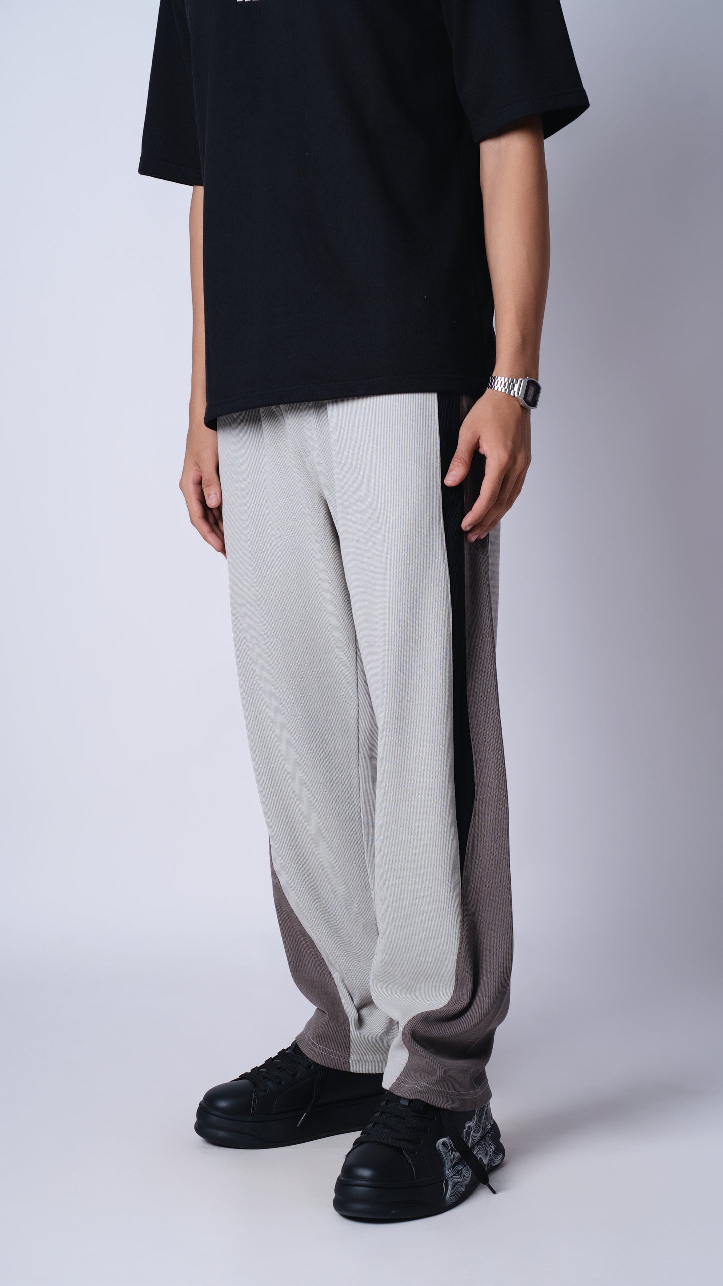 ASH GREY TRIO SWEATPANTS