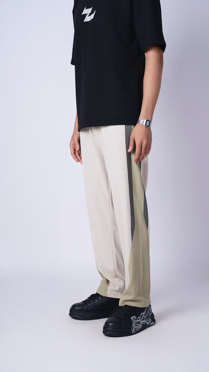 CREAM TRIO SWEATPANTS