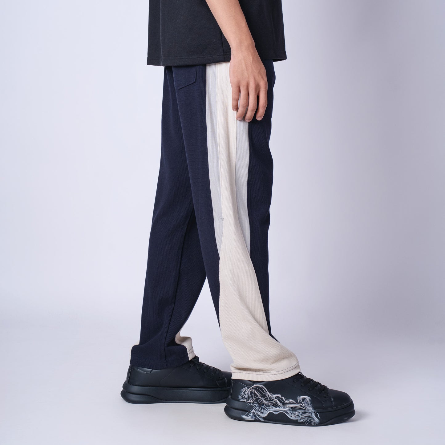 NAVY BLUE TRIO SWEATPANTS