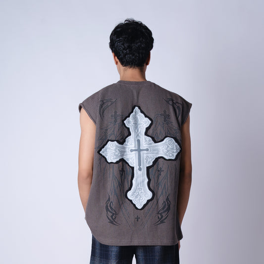 CROSS OVERSIZED VEST