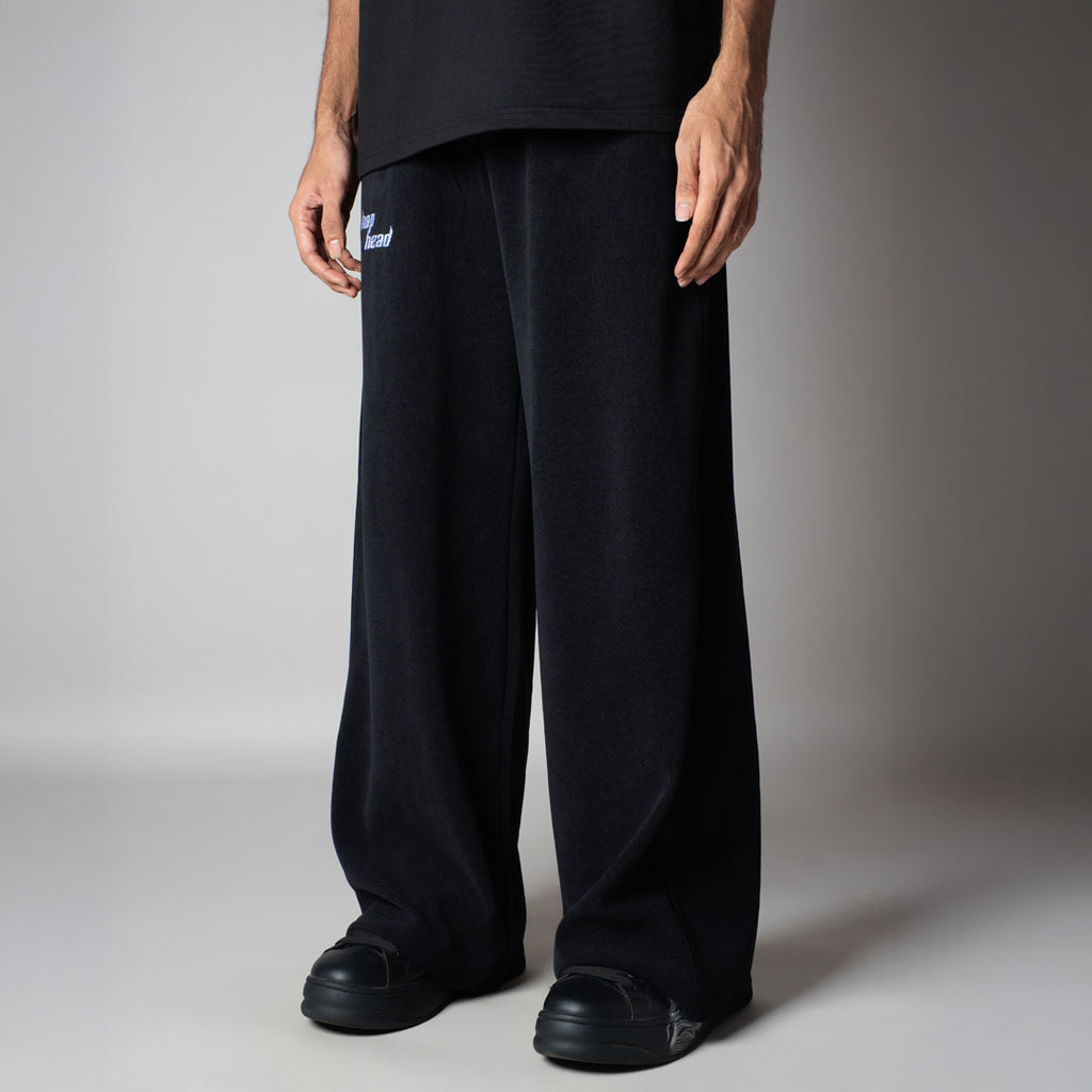BLACK KNITDRIP SWEATPANTS