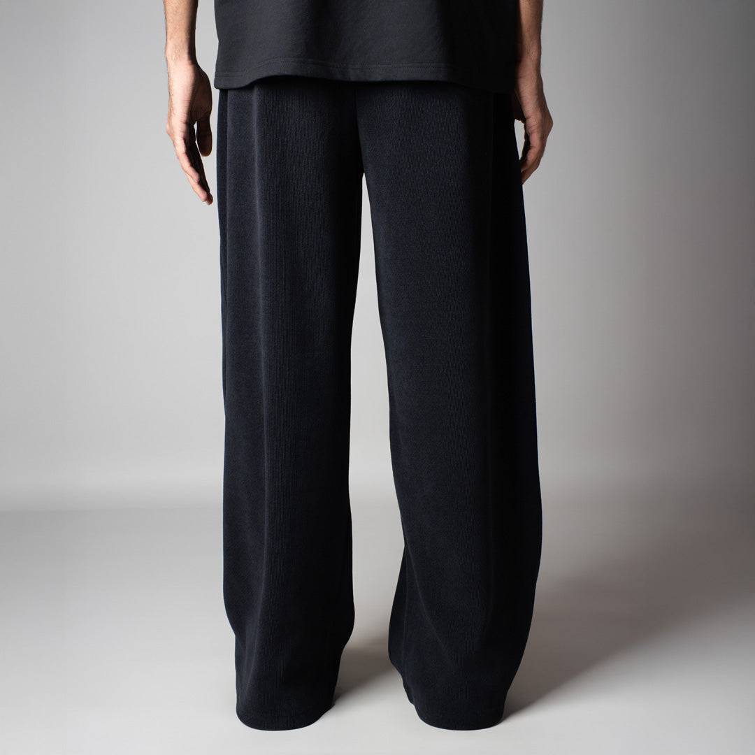BLACK KNITDRIP SWEATPANTS