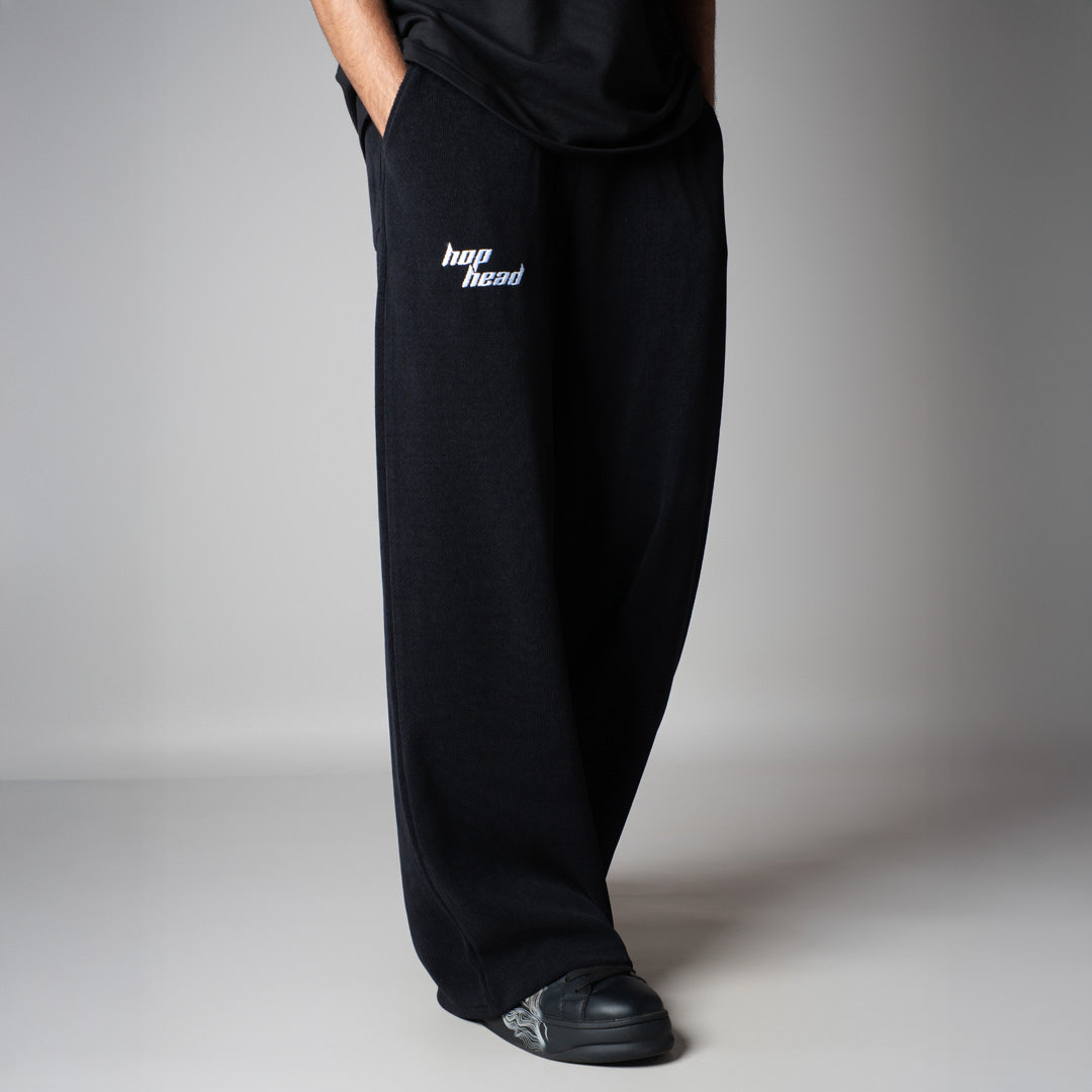 BLACK KNITDRIP SWEATPANTS