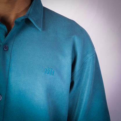 TURQUOISE CLASSIC SUEDE SHIRT