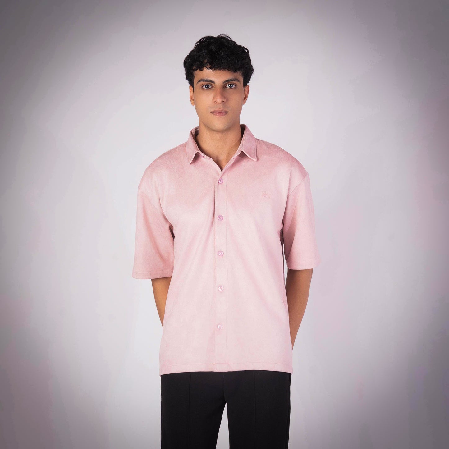 CORAL PINK CLASSIC SUEDE SHIRT