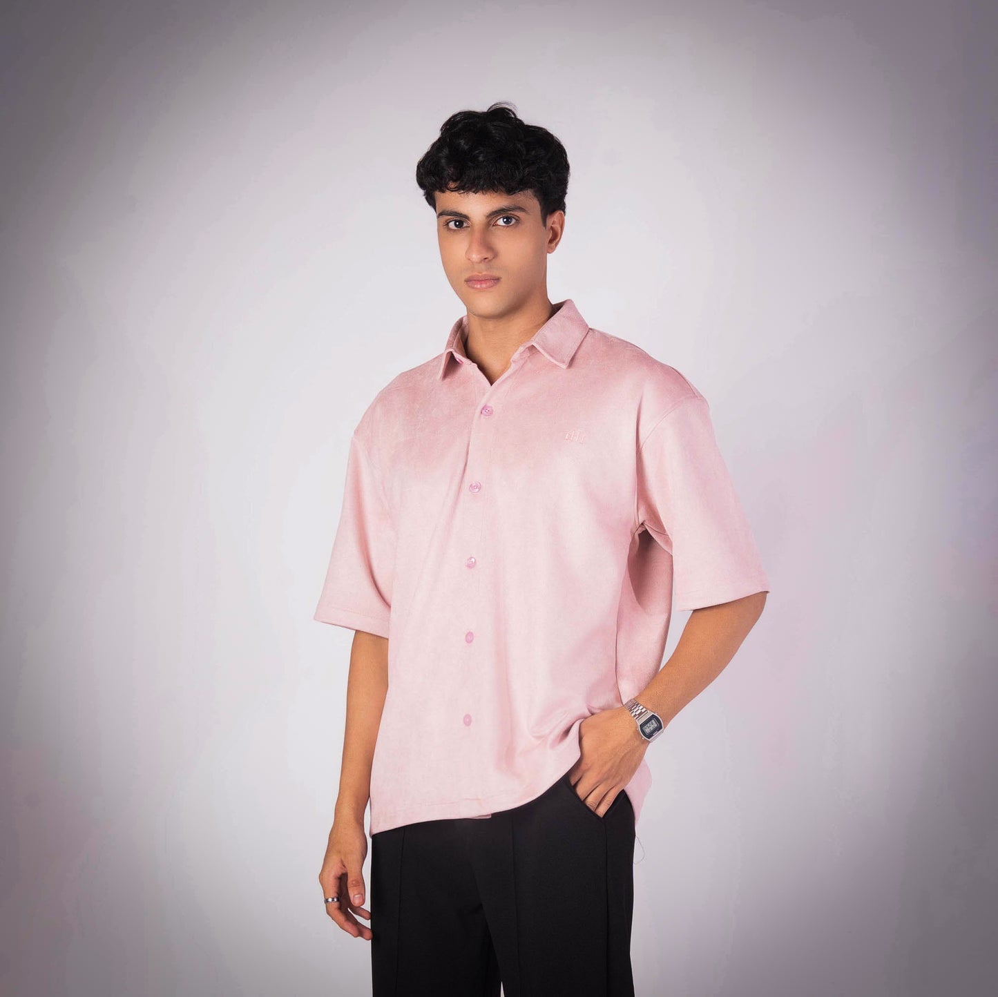 CORAL PINK CLASSIC SUEDE SHIRT