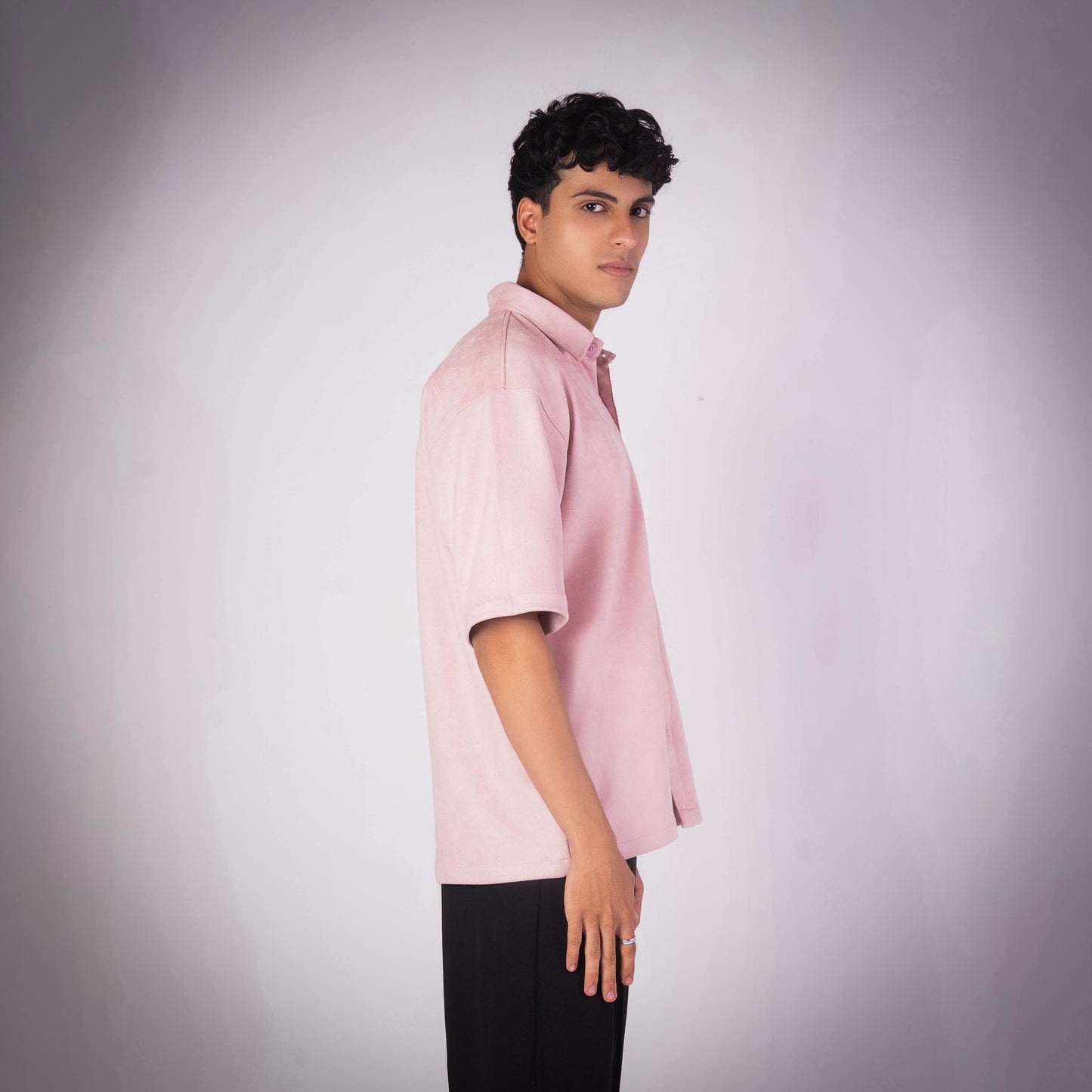 CORAL PINK CLASSIC SUEDE SHIRT