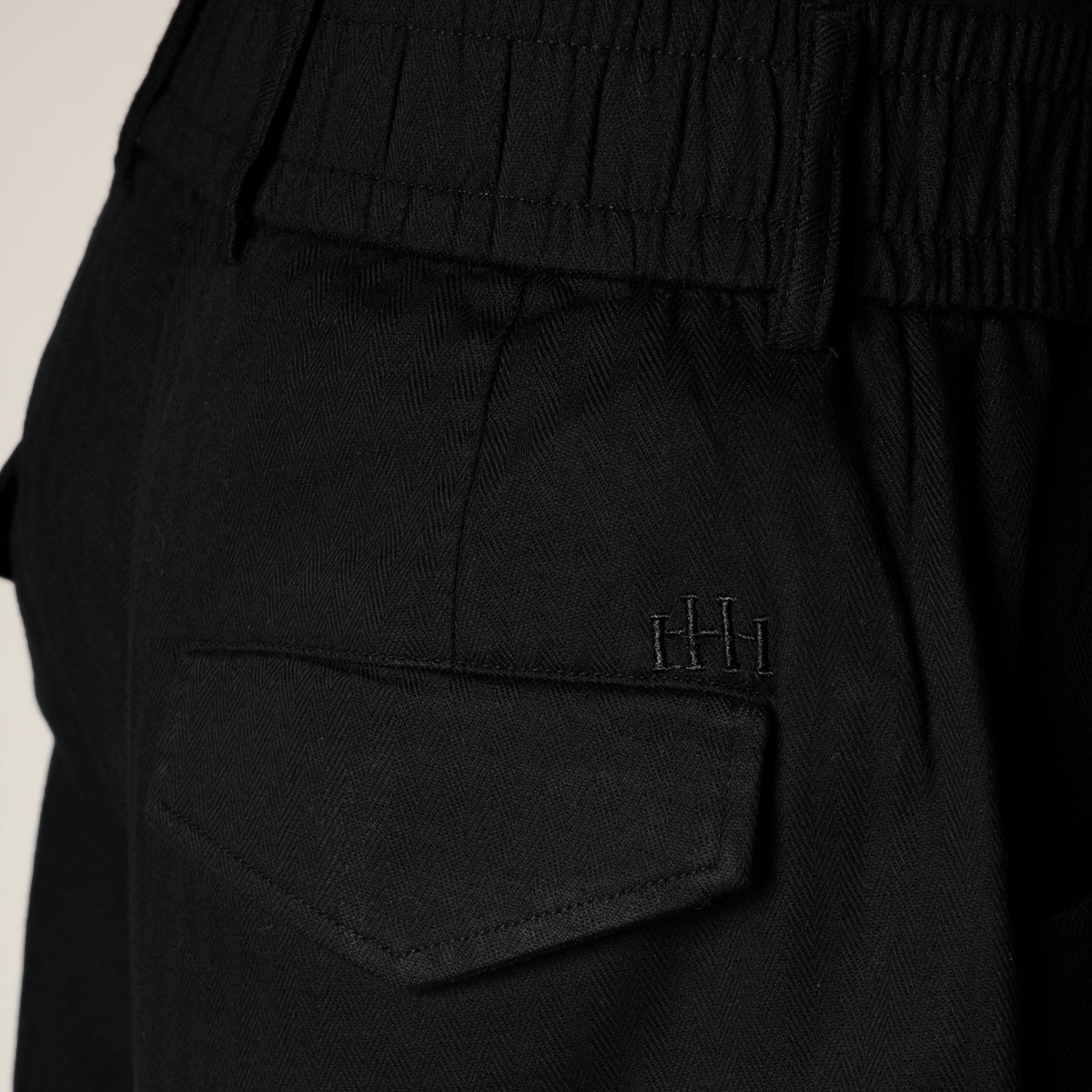 BLACK SOFTMOVE CLASSIC LINEN PANTS