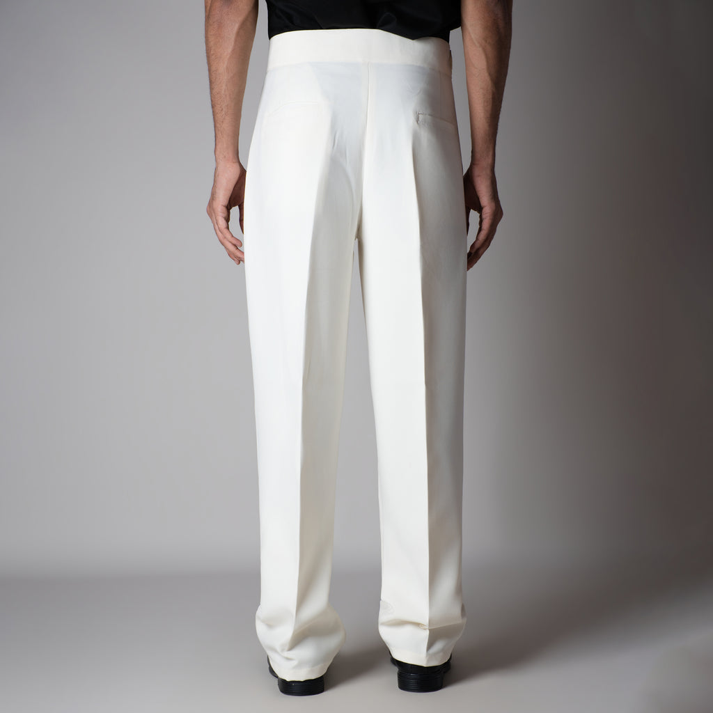 OFF- WHITE D-RING ITALIAN STYLE TROUSER