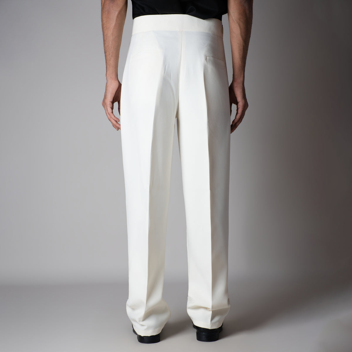 OFF- WHITE D-RING ITALIAN STYLE TROUSER