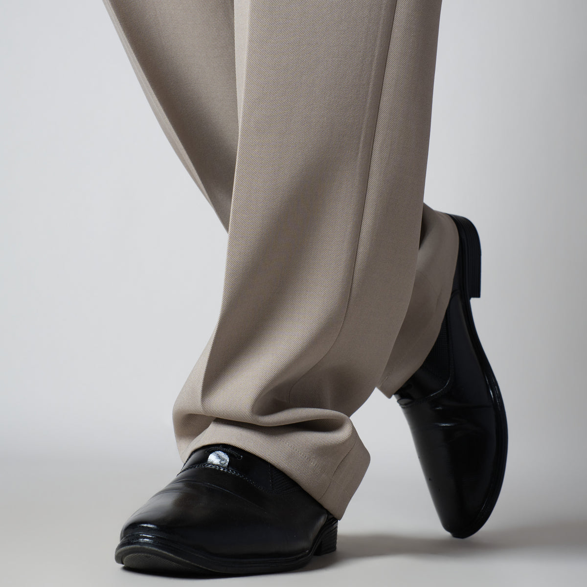 STONE BEIGE D-RING ITALIAN STYLE TROUSER