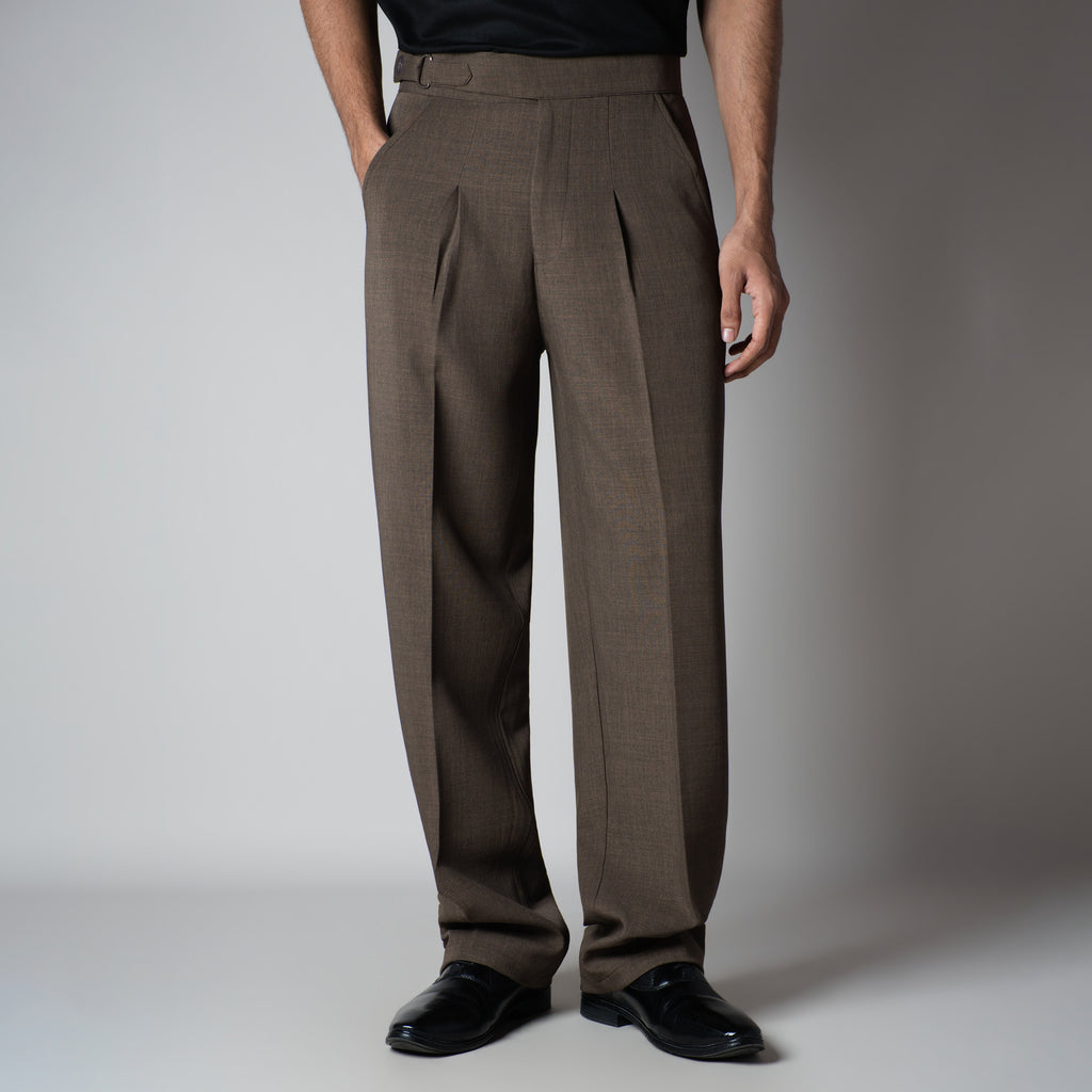 WALNUT D-RING ITALIAN STYLE TROUSER