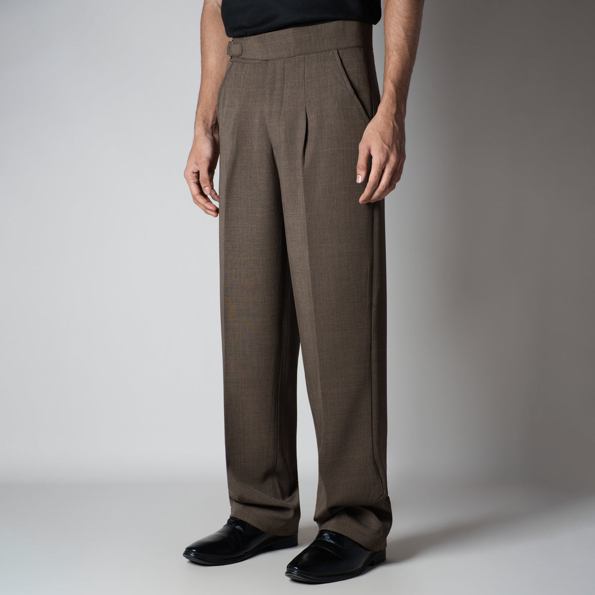 WALNUT D-RING ITALIAN STYLE TROUSER