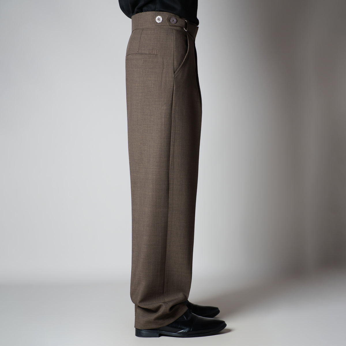 WALNUT D-RING ITALIAN STYLE TROUSER